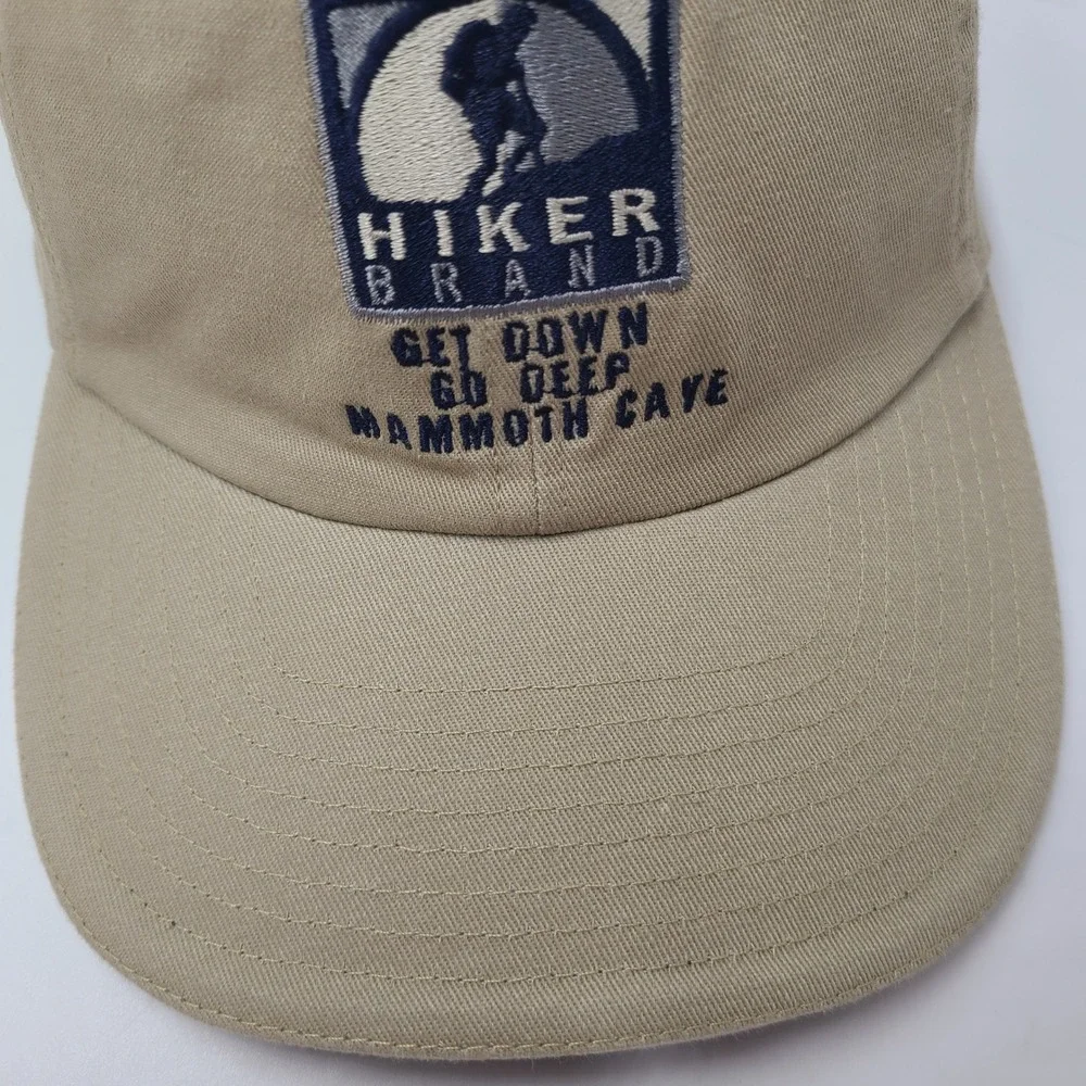 Mammoth Cave Hat Adjustable Ouray Beige Blue Hiker Brand National Park Logo Men